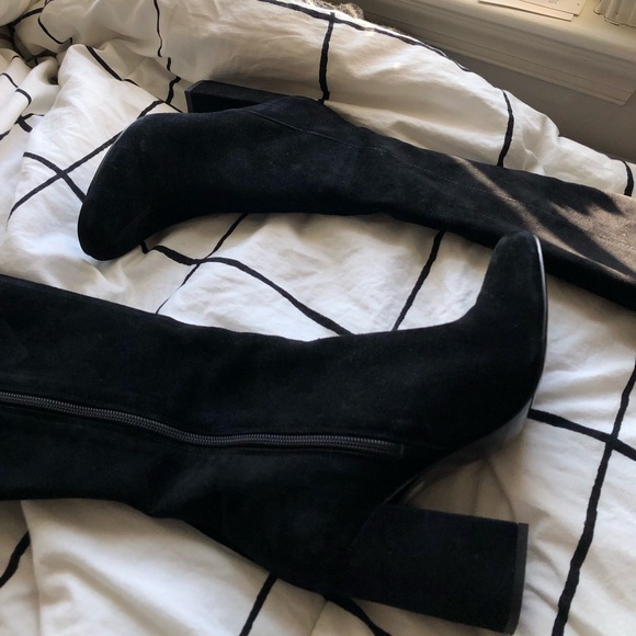 & Other Stories Suede Knee High Boots - Picture 2 of 4